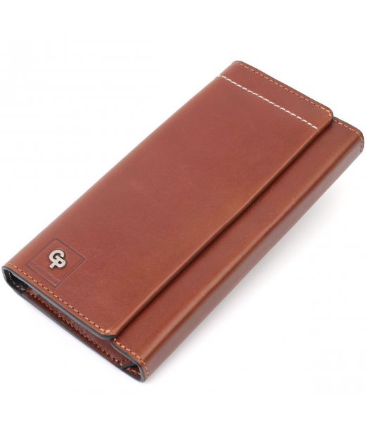 Барсетка из гладкой кожи Grande Pelle 11421 Коричневый