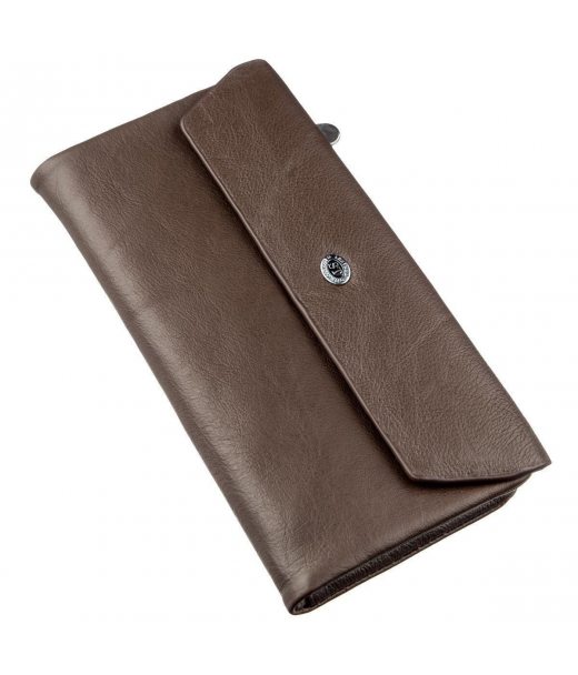 Практичный женский кошелек-клатч ST Leather 18841 Коричневый