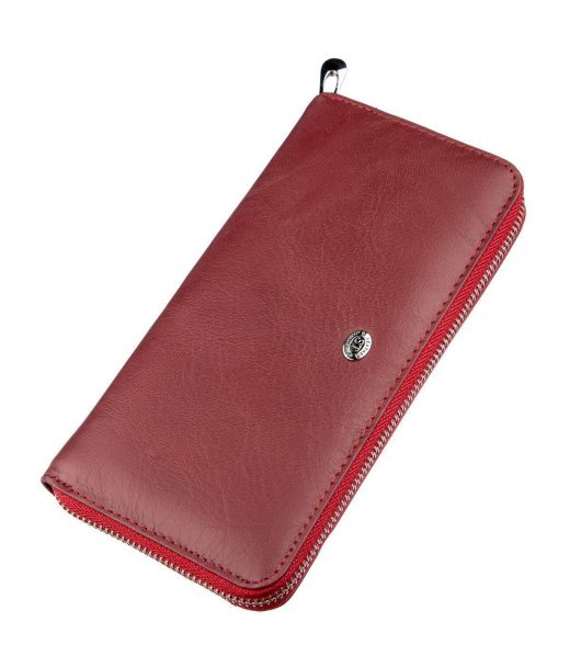 Универсальный женский клатч на молнии ST Leather 18865 Красный