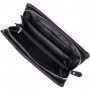 Женский кожаный кошелек-клатч с отделением под телефон ST Leather 23101 Черный