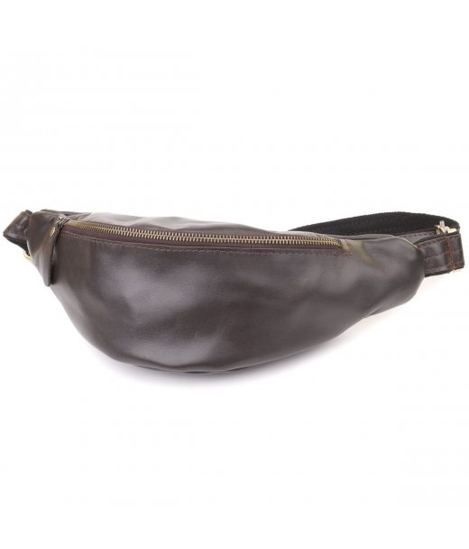 Сумка бананка відмінної якості з гладкої натуральної шкіри Shvigel 23144