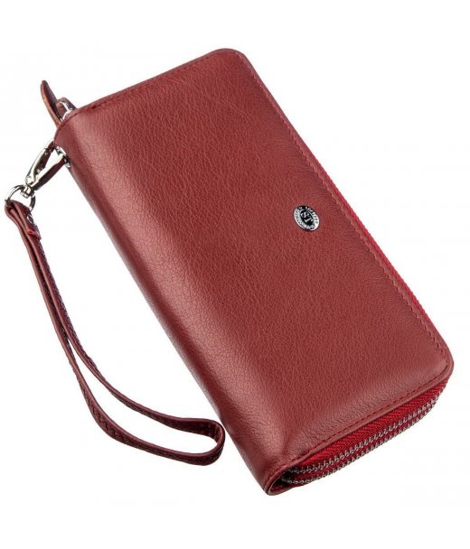 Багатофункціональний гаманець-клатч для жінок ST Leather 18868 Червоний Багатофункціональний гаманець-клатч для жінок ST Leather 18868 Червоний