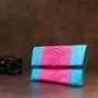 Яркий женский клатч Snake Leather sale_14993 Розовый