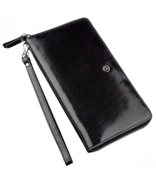 Вместительное мужское портмоне-клатч Boston 18806 Черный