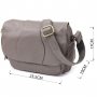 Сумка из натуральной кожи для стильных женщин Vintage 22974 Серый Сумка из натуральной кожи для стильных женщин Vintage 22974 Серый