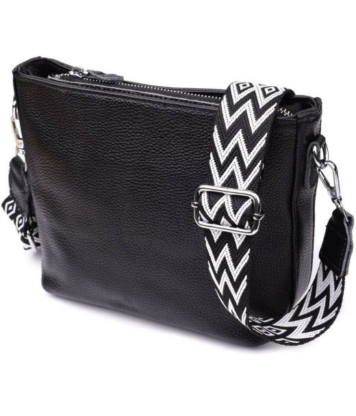 Женская сумка на плечо из качественной натуральной кожи Vintage 22914 Черный