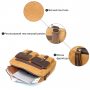 Стильний портфель з якісного текстилю зі шкіряними вставками Vintage 20874_1 Світло-коричневий