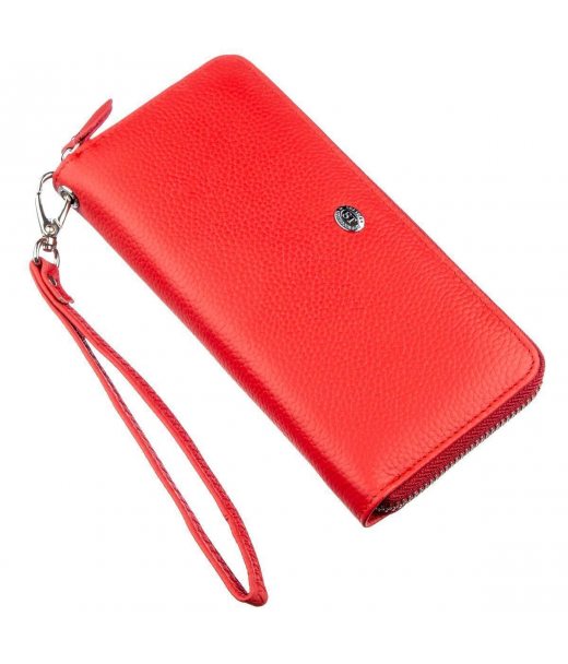 Женский клатч на молнии ST Leather 18931 Красный