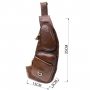 Чоловіча сумка через плече з гладкої натуральної шкіри Vintage 22965 Коричневий