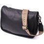 Сумка на плече з натуральної шкіри Vintage 23001 Чорний