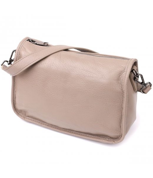 Стильная сумка на плечо из натуральной кожи Vintage 23002 Темно-серый