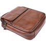 Сумка для чоловіків з ручкою для перенесення в руці з натуральної шкіри Vintage 23028 Коричневий