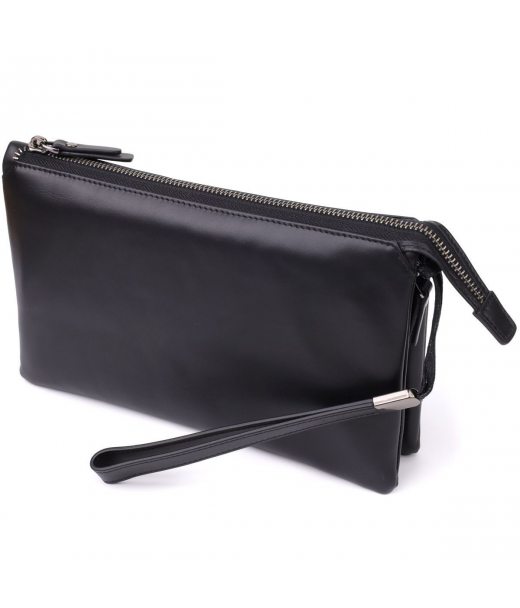 Мужской клатч из натуральной кожи Vintage 23035 Черный