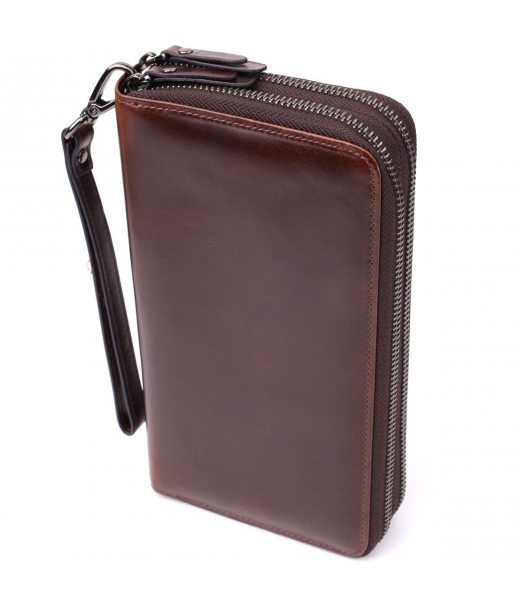 Мужской клатч из натуральной кожи Vintage 23064 Коричневый