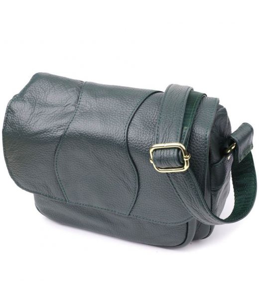 Повседневная женская сумка из натуральной кожи Vintage 22970 Зеленый