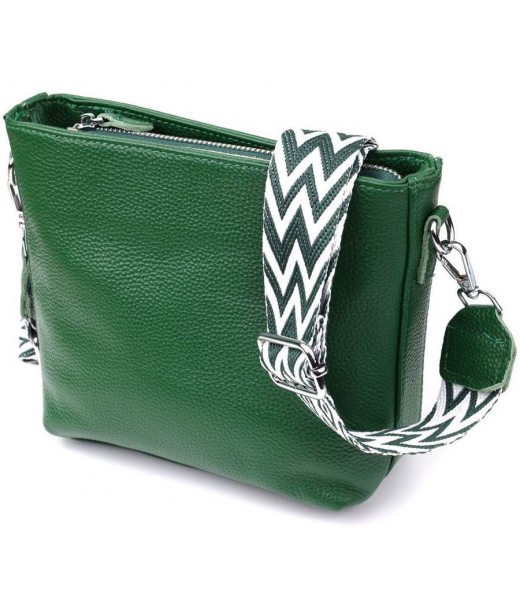 Жіноча шкіряна сумка на кожен день. Vintage 22913 Зелений Жіноча шкіряна сумка на кожен день. Vintage 22913 Зелений