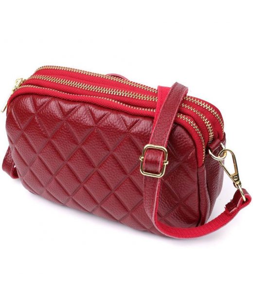 Сумка на три відділення для жінок з натуральної шкіри Vintage 22889 Сумка на три відділення для жінок з натуральної шкіри Vintage 22889