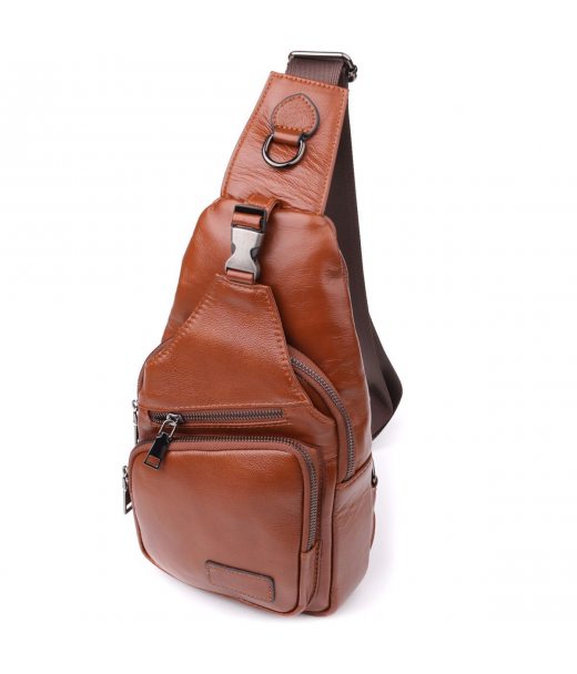 Чоловіча сумка через плече з натуральної шкіри Vintage 23049 Рудий Чоловіча сумка через плече з натуральної шкіри Vintage 23049 Рудий