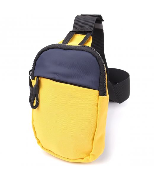 Слінг сумка для подорожей із якісного текстилю Vintage sale_15155 Жовтий Слінг сумка для подорожей із якісного текстилю Vintage sale_15155 Жовтий