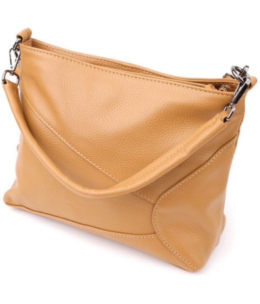 Женская сумка на два отделения из натуральной кожи Vintage 23015 Светло-коричневый