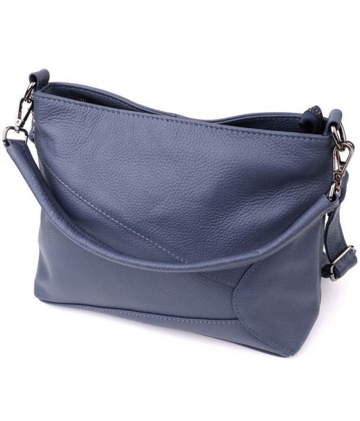 Женская сумка на два отделения из натуральной кожи Vintage 23016 Синий