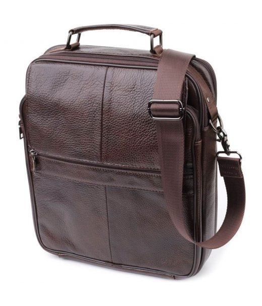 Ділова чоловіча сумка з натуральної шкіри Vintage 23027 Коричневий Ділова чоловіча сумка з натуральної шкіри Vintage 23027 Коричневий
