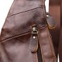 Чоловіча сумка з великою кількістю кишень із натуральної шкіри Vintage 22962 Коричневий
