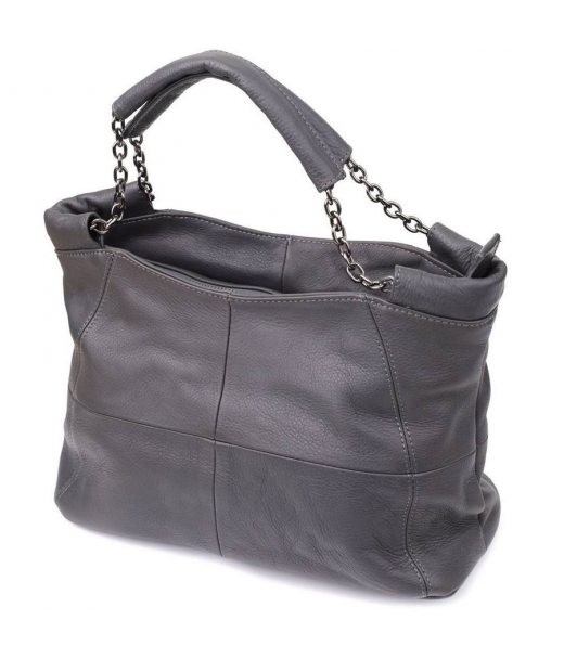 Повсякденна сумка для жінок з натуральної шкіри Vintage 22989 Сірий