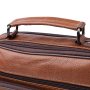 Сумка чоловіча з ручкою для перенесення в руці з натуральної шкіри Vintage 23031 Світло-коричневий