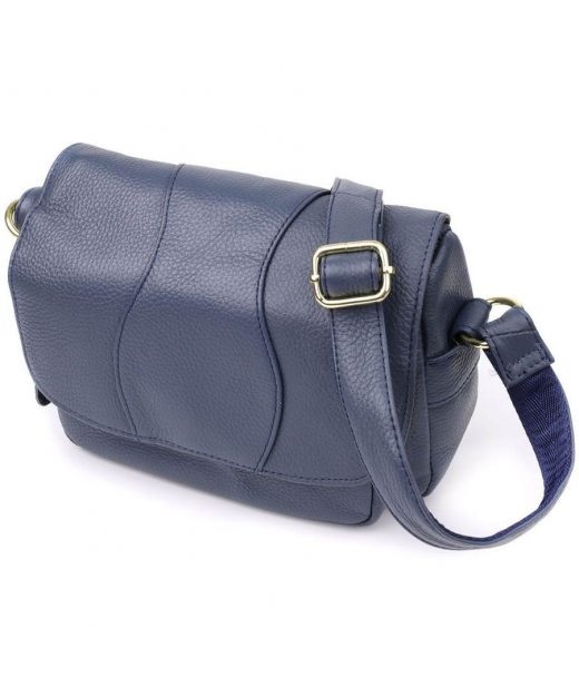 Сумка из натуральной кожи для женщин Vintage 22971 Синий