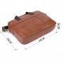 Мужской деловой портфель из натуральной кожи Vintage 23038 Коричневый