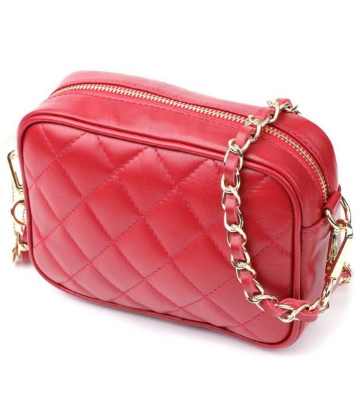 Сумка в ромбы из натуральной кожи Tony Perotti 20838_1 (CA006-01DR dk red) Красный