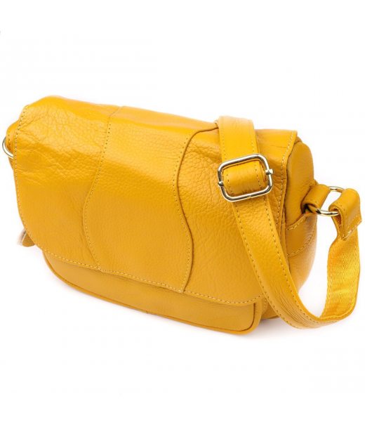 Кожаная сумка для женщин на каждый день Vintage 22969 Желтый