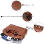 Мужской деловой портфель из натуральной кожи Vintage 23038 Коричневый