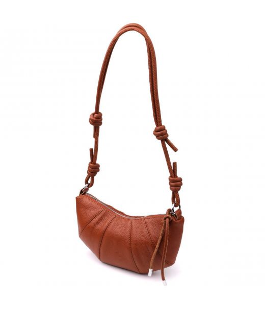 Полукруглая женская сумка из натуральной кожи Vintage 22934 Коричневый