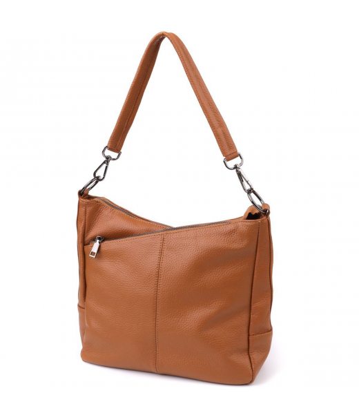 Женская сумка на два отделения из натуральной кожи Vintage 23012 Коричневый