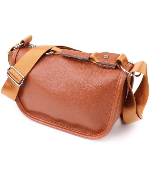 Полукруглая сумка для женщин из натуральной кожи Vintage 22906 Коричневый