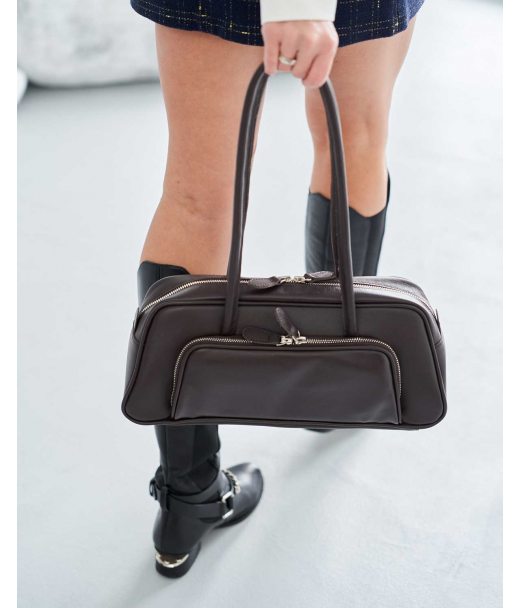 Кожаная женская сумка «Alexa»  шоколадная WeLassie