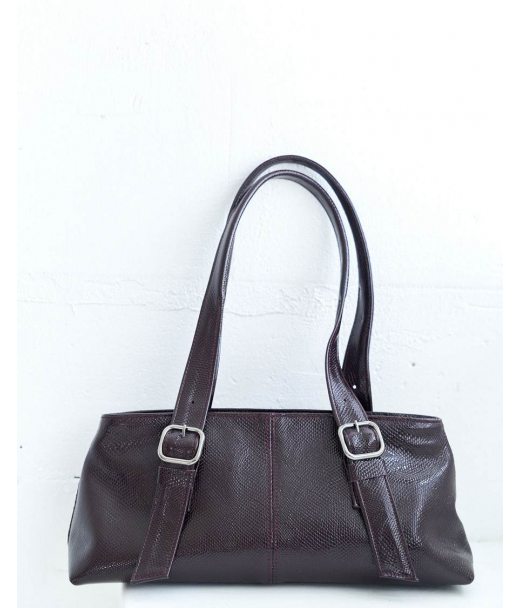 Кожаная женская сумка «Амара» бордовая WeLassie