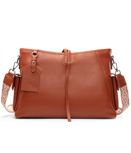 Сумка Шкіряна Жіноча Класична ALEX RAI 91008-9 camel