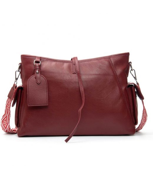 Сумка Шкіряна Жіноча Класична ALEX RAI 91008-9 bordo