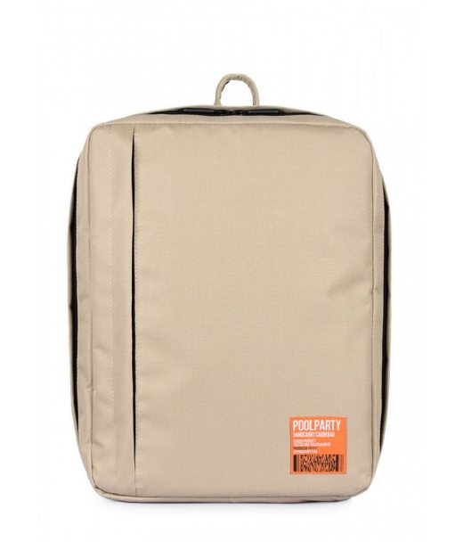 Рюкзак для ручної поклажі POOLPARTY Airport 40x30x20см Wizz Air / МАУ бежевий (airport-beige)