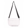Белая сумка с ремнем на плечо POOLPARTY Capsule из искусственной кожи (capsule-croco-pearl)