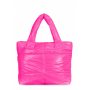 Дута стьобана сумка POOLPARTY Fluffy неонова малинова (fluffy-neon-pink)