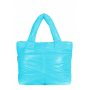 Дута стьобана сумка POOLPARTY Fluffy неонова блакитна (fluffy-neon-blue)