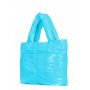 Дутая стеганая сумка POOLPARTY Fluffy неоновая голубая (fluffy-neon-blue)