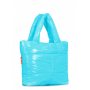 Дутая стеганая сумка POOLPARTY Fluffy неоновая голубая (fluffy-neon-blue)