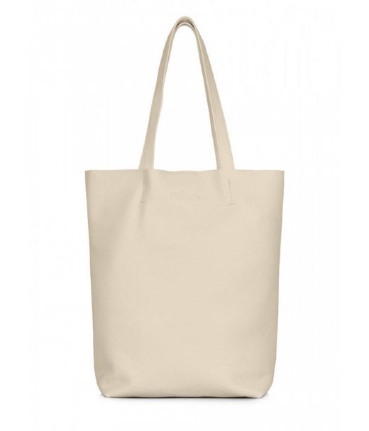 Женская кожаная сумка POOLPARTY Iconic бежевая (iconic-beige)