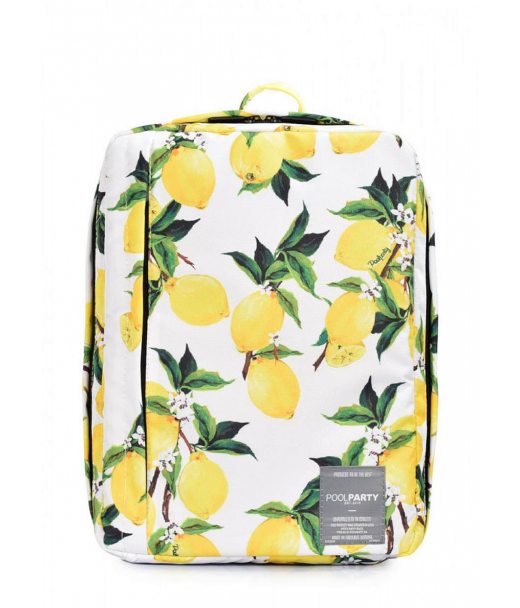 Рюкзак для ручної поклажі POOLPARTY Airport 40x30x20см Wizz Air / МАУ з лимонами (airport-lemons)