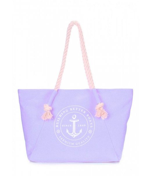 Пляжная сумка POOLPARTY с морским принтом (pool-breeze-lilac)